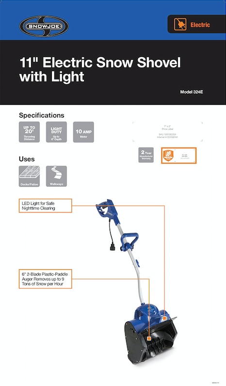 Power Max Two-Stage Snow Blower with Electric Start